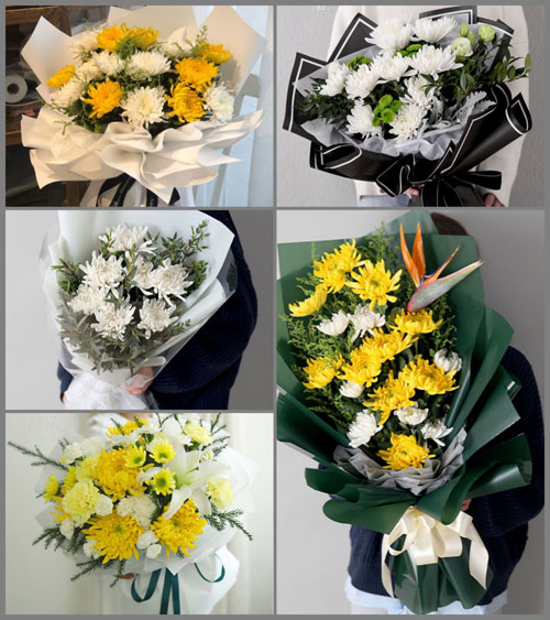 广东揭阳市普宁市广太镇黄芽山村白事花束代送